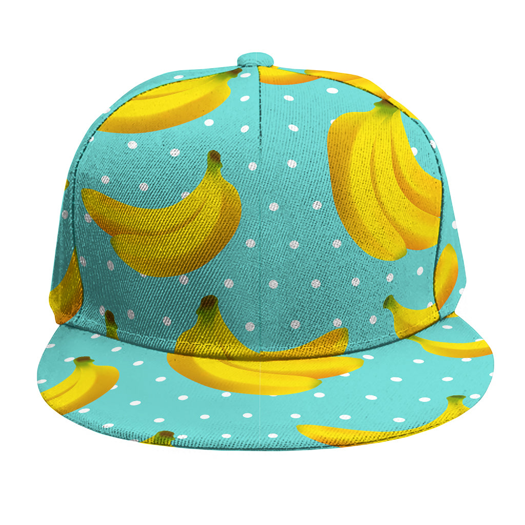 Polka Dot Banana Pattern Print Snapback Cap