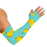 Polka Dot Banana Pattern Print Sun Protection Arm Sleeves