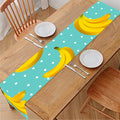 Polka Dot Banana Pattern Print Table Runner