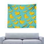 Polka Dot Banana Pattern Print Tapestry
