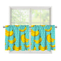 Polka Dot Banana Pattern Print Tier Curtains