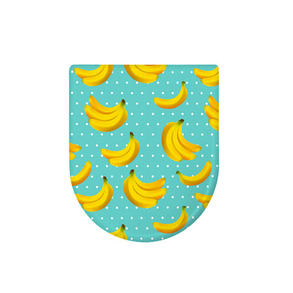 Polka Dot Banana Pattern Print Toilet Lid Cover
