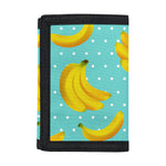 Polka Dot Banana Pattern Print Trifold Wallet