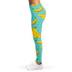 Polka Dot Banana Pattern Print Women's Leggings