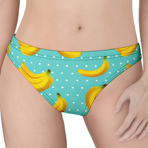 Polka Dot Banana Pattern Print Women's Thong