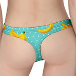 Polka Dot Banana Pattern Print Women's Thong