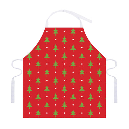 Polka Dot Christmas Tree Pattern Print Adjustable Apron