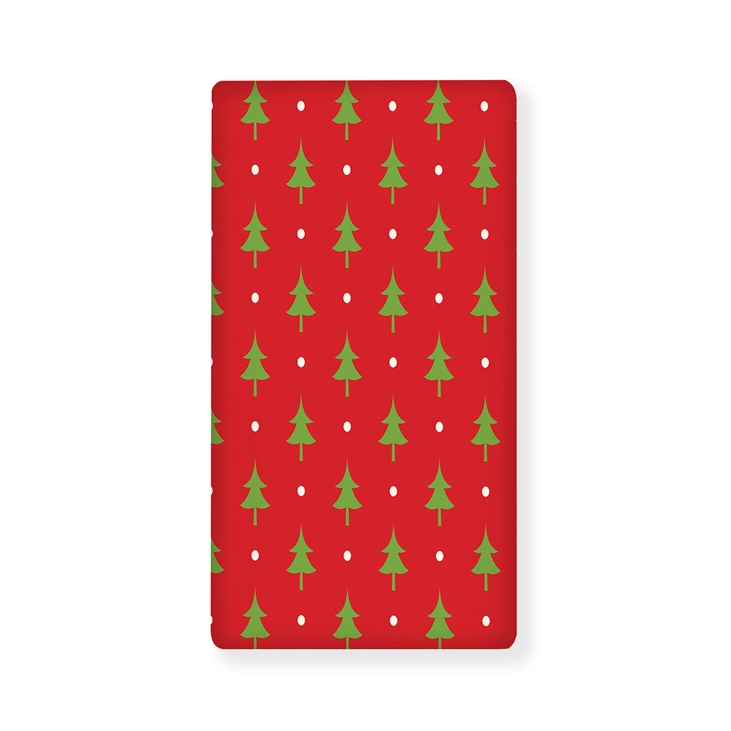 Polka Dot Christmas Tree Pattern Print Baby Crib Sheet