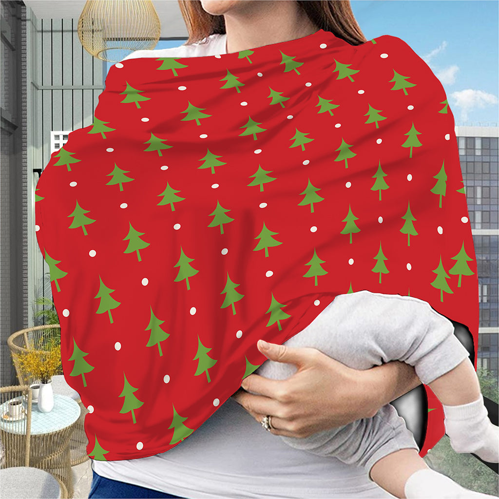 Polka Dot Christmas Tree Pattern Print Baby Seat Cover