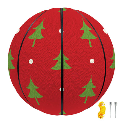 Polka Dot Christmas Tree Pattern Print Basketball