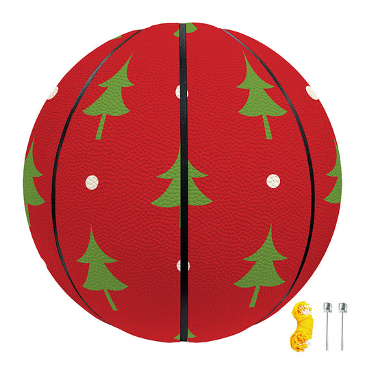 Polka Dot Christmas Tree Pattern Print Basketball