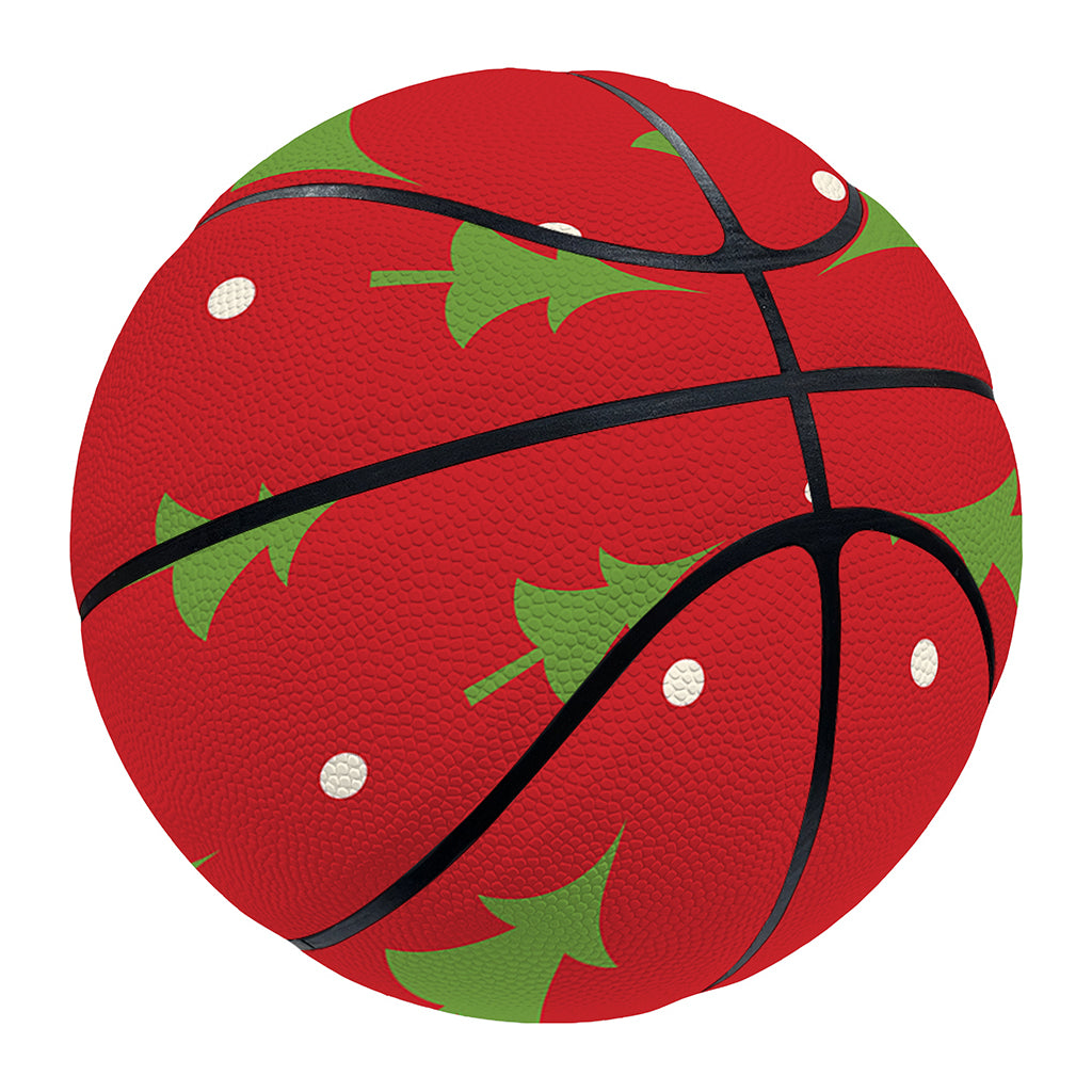 Polka Dot Christmas Tree Pattern Print Basketball