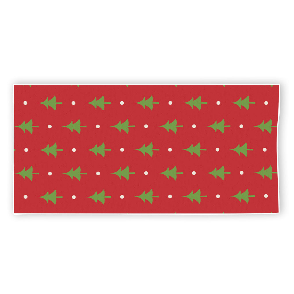 Polka Dot Christmas Tree Pattern Print Beach Towel