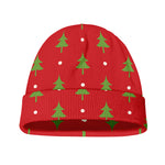 Polka Dot Christmas Tree Pattern Print Beanie