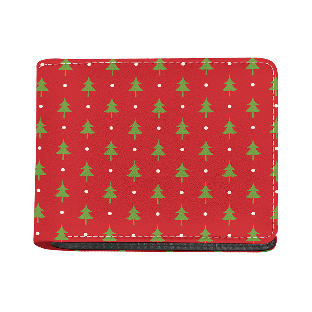 Polka Dot Christmas Tree Pattern Print Bifold Wallet