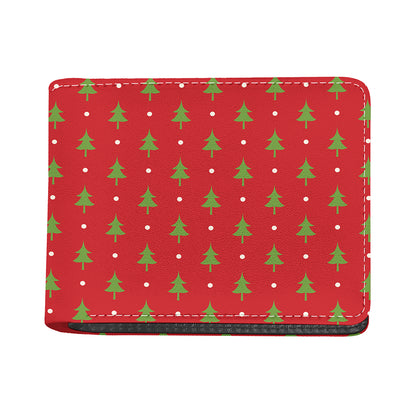 Polka Dot Christmas Tree Pattern Print Bifold Wallet