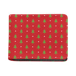 Polka Dot Christmas Tree Pattern Print Bifold Wallet