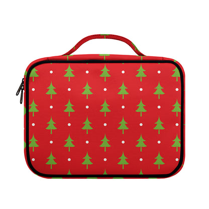 Polka Dot Christmas Tree Pattern Print Briefcase Bible Bag