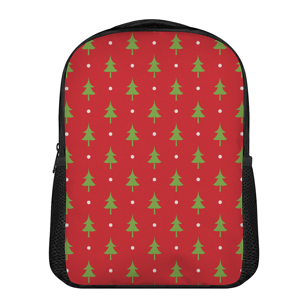 Polka Dot Christmas Tree Pattern Print Casual Backpack