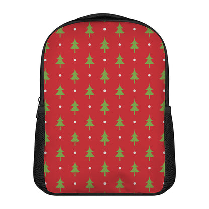 Polka Dot Christmas Tree Pattern Print Casual Backpack