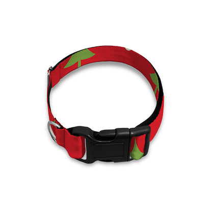 Polka Dot Christmas Tree Pattern Print Dog Collar