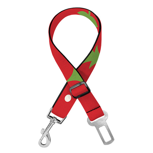 Polka Dot Christmas Tree Pattern Print Dog Seat Belt