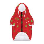 Polka Dot Christmas Tree Pattern Print Dog Zip Up Hoodie