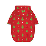 Polka Dot Christmas Tree Pattern Print Dog Zip Up Hoodie