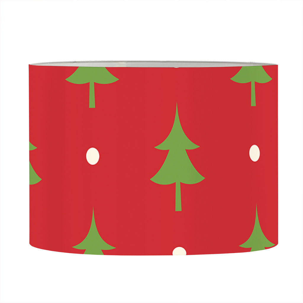 Polka Dot Christmas Tree Pattern Print Drum Lamp Shade