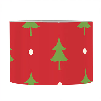 Polka Dot Christmas Tree Pattern Print Drum Lamp Shade