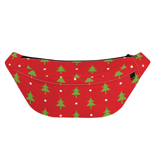 Polka Dot Christmas Tree Pattern Print Fanny Pack