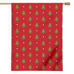 Polka Dot Christmas Tree Pattern Print House Flag