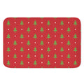 Polka Dot Christmas Tree Pattern Print Indoor Door Mat
