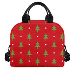 Polka Dot Christmas Tree Pattern Print Insulated Lunch Bag