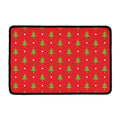 Polka Dot Christmas Tree Pattern Print Kitchen Mat