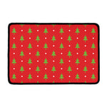 Polka Dot Christmas Tree Pattern Print Kitchen Mat