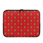 Polka Dot Christmas Tree Pattern Print Laptop Sleeve