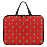 Polka Dot Christmas Tree Pattern Print Laptop Sleeve With Handle