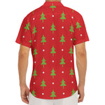 Polka Dot Christmas Tree Pattern Print Men's Deep V-Neck Shirt