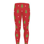 Polka Dot Christmas Tree Pattern Print Men's leggings
