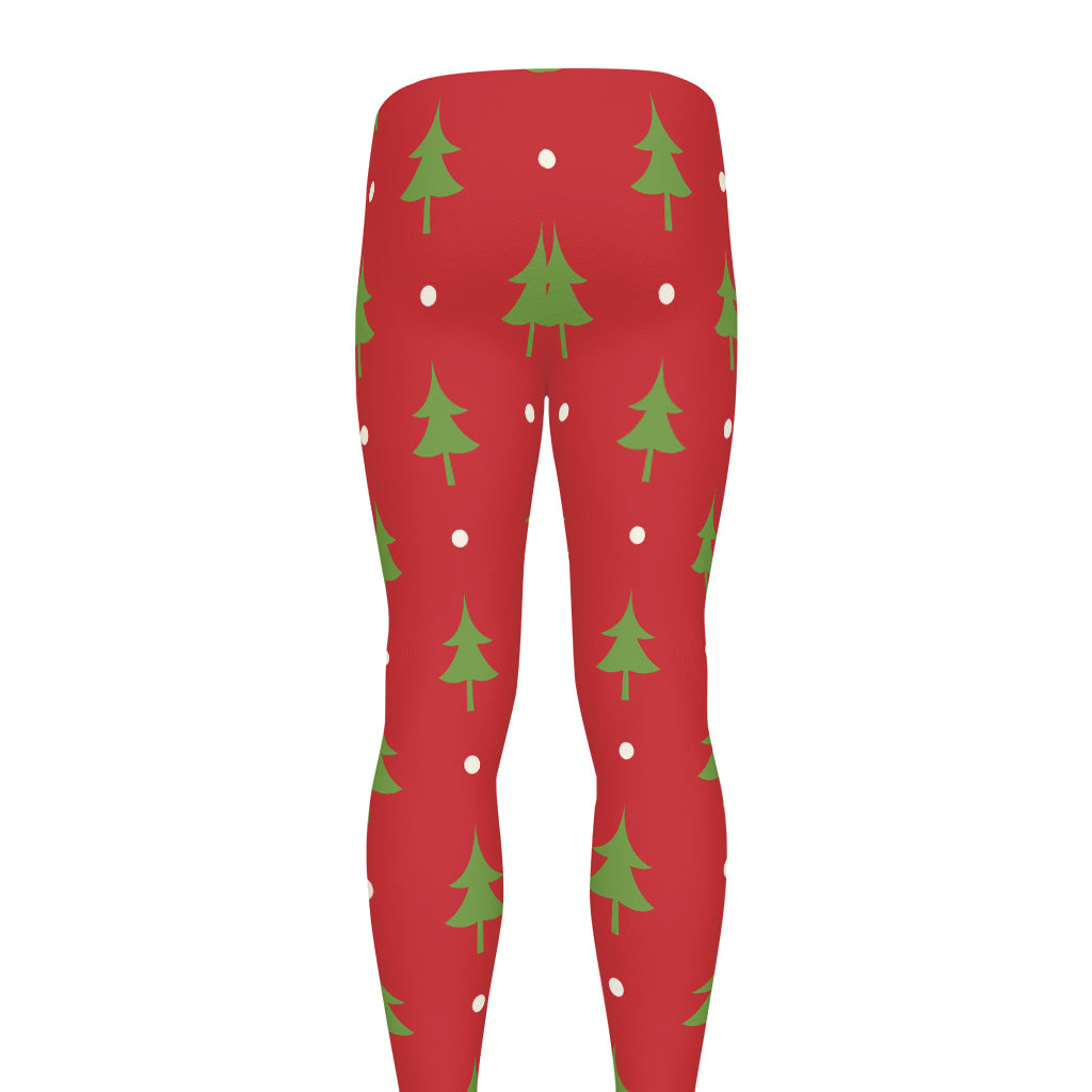 Polka Dot Christmas Tree Pattern Print Men's leggings