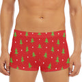 Polka Dot Christmas Tree Pattern Print Men's Short Boxer Briefs