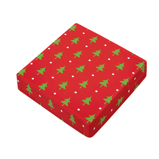 Polka Dot Christmas Tree Pattern Print Outdoor Seat Cushion Cover