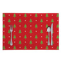 Polka Dot Christmas Tree Pattern Print Placemat