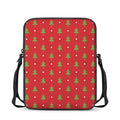 Polka Dot Christmas Tree Pattern Print Rectangular Crossbody Bag