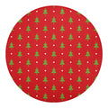 Polka Dot Christmas Tree Pattern Print Round Blanket