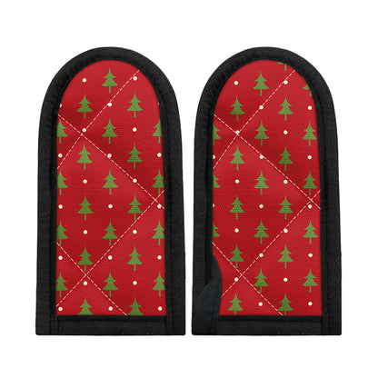 Polka Dot Christmas Tree Pattern Print Skillet Handle Cover