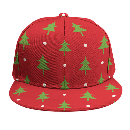 Polka Dot Christmas Tree Pattern Print Snapback Cap