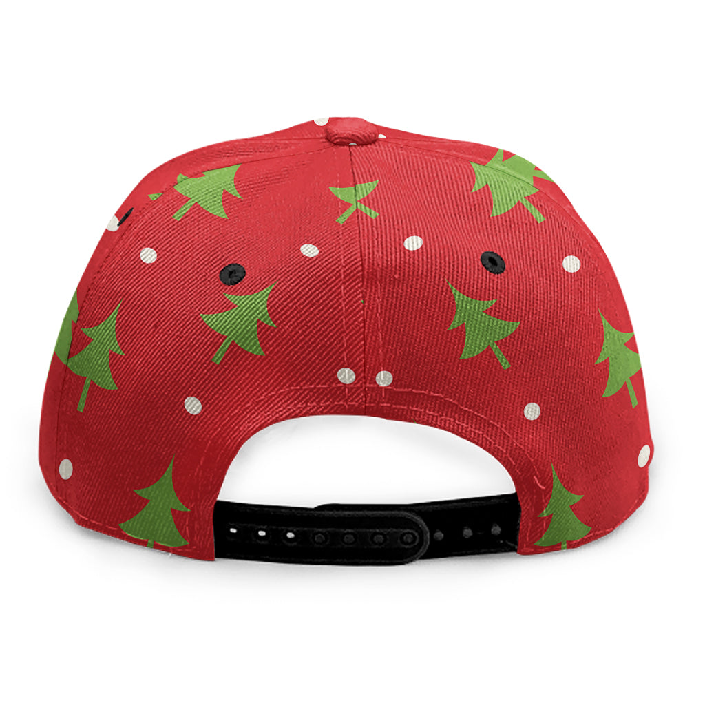 Polka Dot Christmas Tree Pattern Print Snapback Cap
