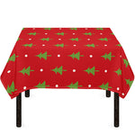 Polka Dot Christmas Tree Pattern Print Tablecloth